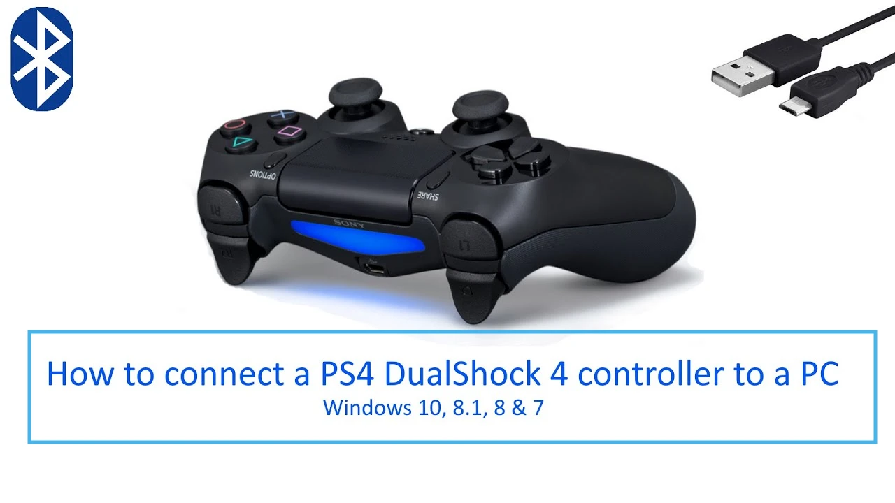 How to Connect PS4 Controller to PC wired? (Wired/Wireless)